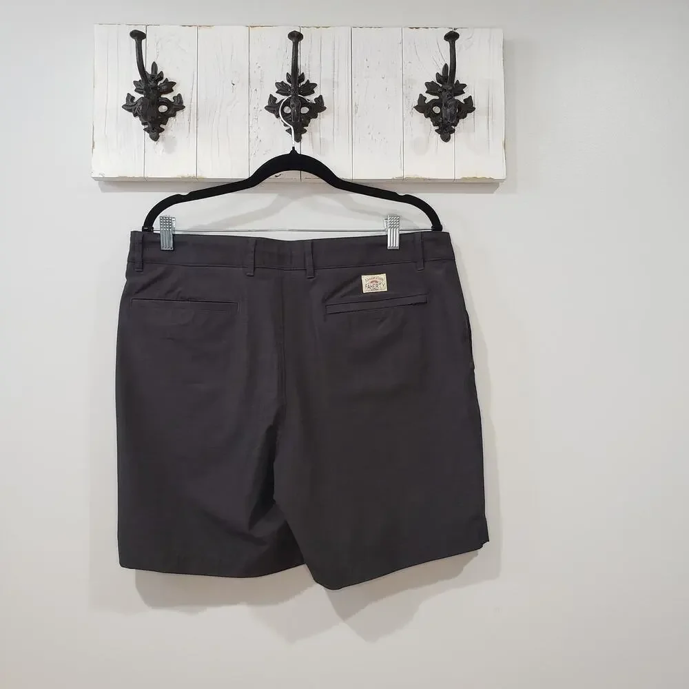 Faherty All Day Shorts 7” Mountain Coal Dark Gray Size 35